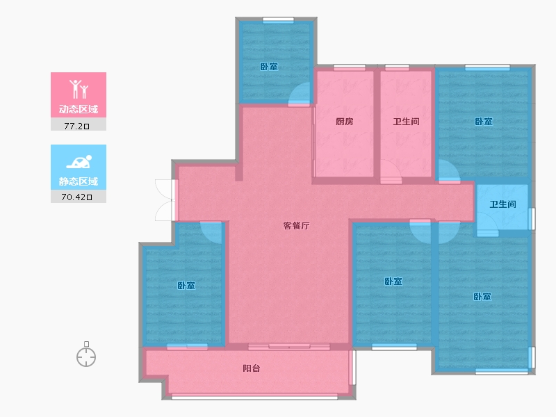 山东省-临沂市-房源印象雅园-131.99-户型库-动静分区