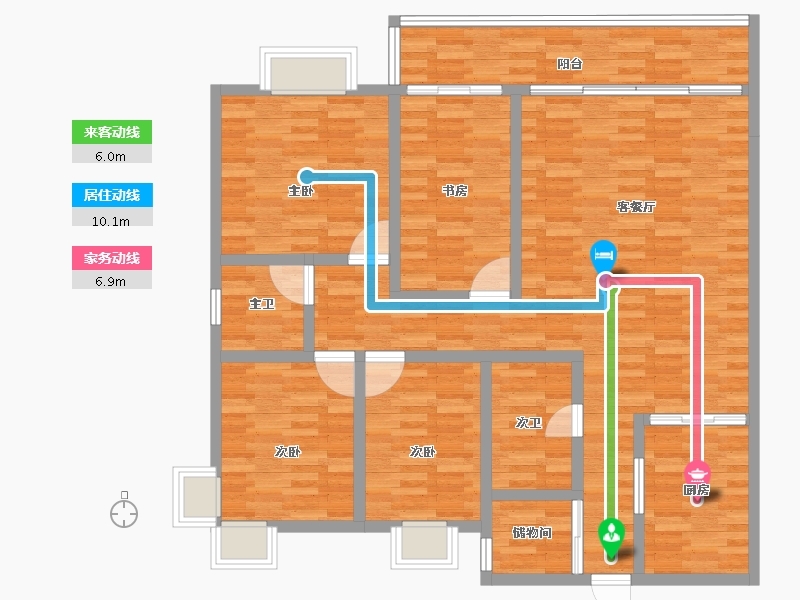 广西壮族自治区-南宁市-广西日报社-住宅区-124.11-户型库-动静线