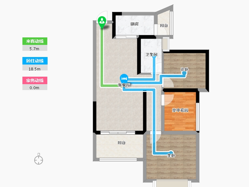 广西壮族自治区-南宁市-天湖御林湾-75.00-户型库-动静线