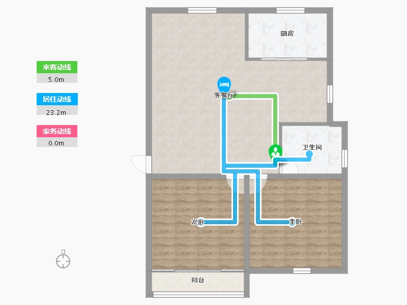 浙江省-杭州市-盛世嘉园(公寓住宅)-91.54-户型库-动静线