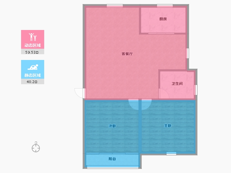 浙江省-杭州市-盛世嘉园(公寓住宅)-91.54-户型库-动静分区