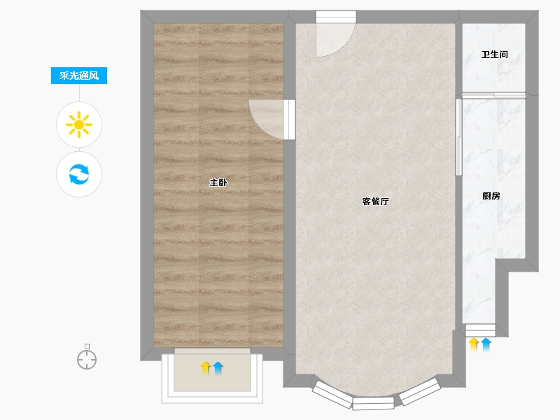 辽宁省-大连市-新希望花园-45.23-户型库-采光通风