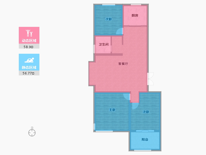 山东省-临沂市-房源印象雅园-104.99-户型库-动静分区