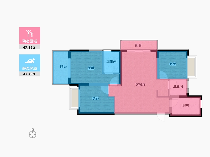 广西壮族自治区-南宁市-光明城市-80.00-户型库-动静分区