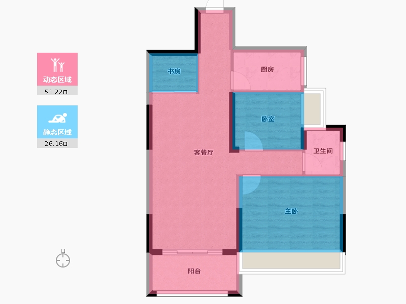 广西壮族自治区-南宁市-翠湖名都-69.45-户型库-动静分区