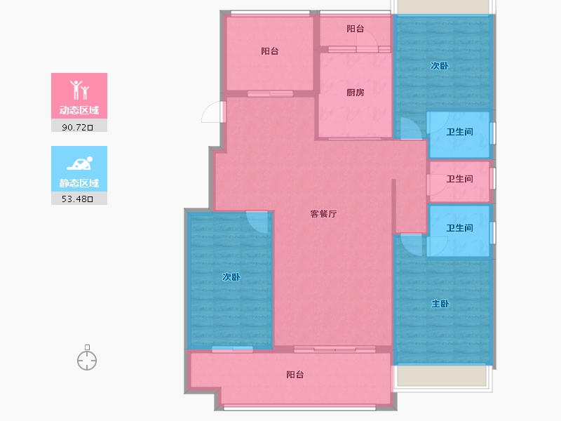 广东省-肇庆市-天玺御璟-125.57-户型库-动静分区