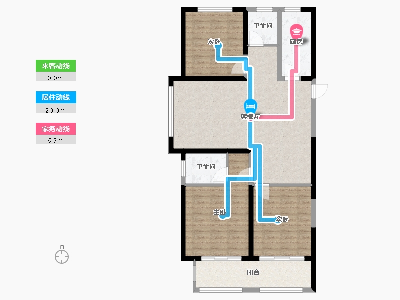 山东省-菏泽市-澳泽幸福里-99.80-户型库-动静线