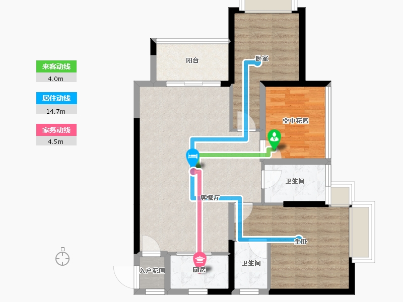 广西壮族自治区-南宁市-天湖御林湾-80.56-户型库-动静线