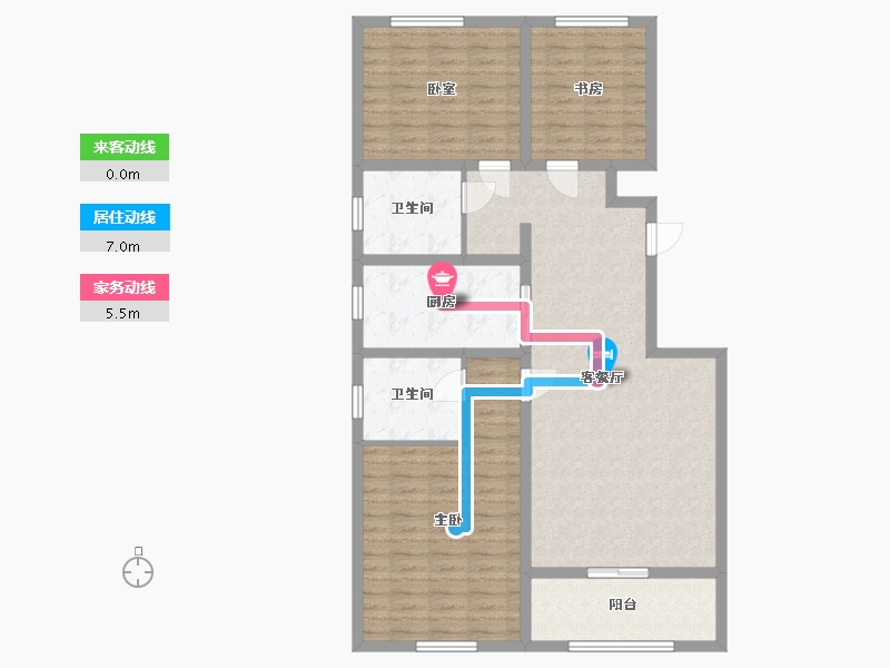 山西省-长治市-起航苑-108.00-户型库-动静线