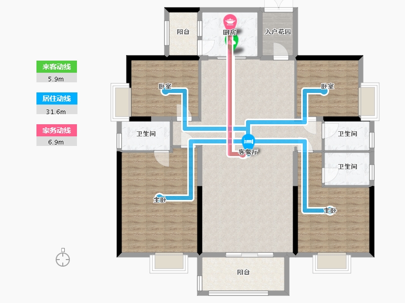 广东省-汕尾市-永利公馆-149.11-户型库-动静线