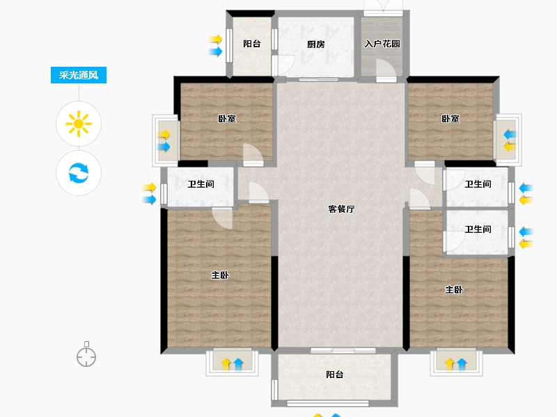 广东省-汕尾市-永利公馆-149.11-户型库-采光通风