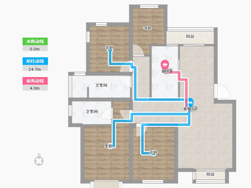 浙江省-宁波市-联丰玫瑰苑-99.15-户型库-动静线