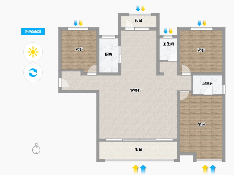 山东省-临沂市-凤凰水城-127.94-户型库-采光通风