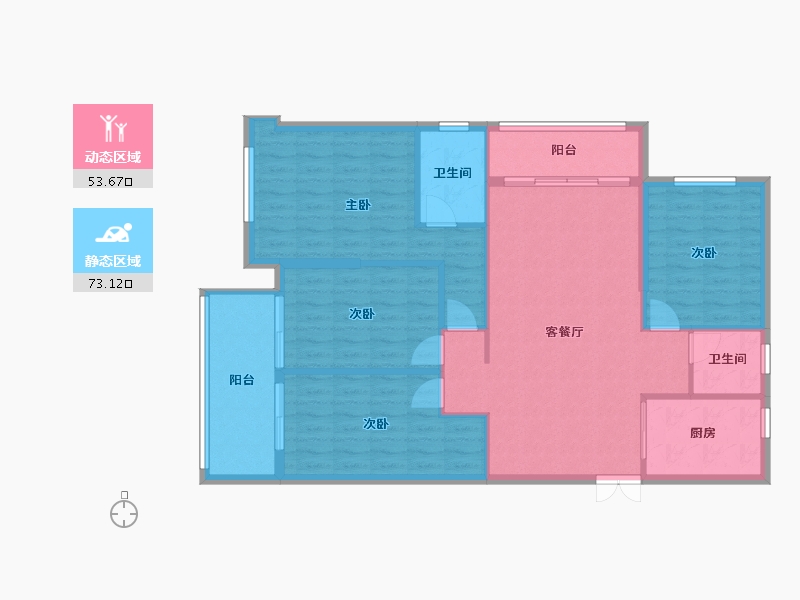 湖北省-襄阳市-外滩云锦-114.50-户型库-动静分区