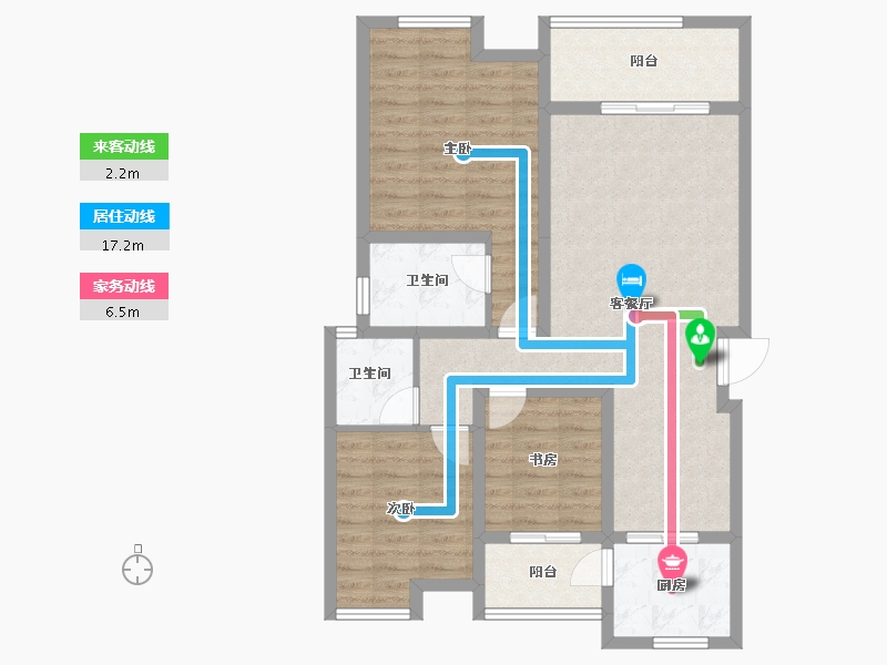 四川省-南充市-宏凌山水城-89.96-户型库-动静线