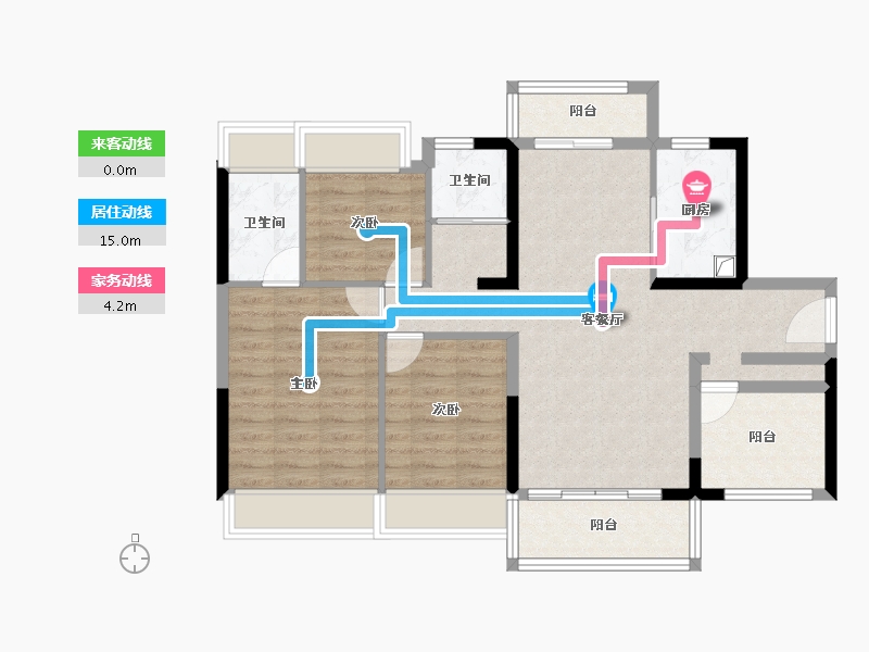 广东省-广州市-科慧花园-87.68-户型库-动静线