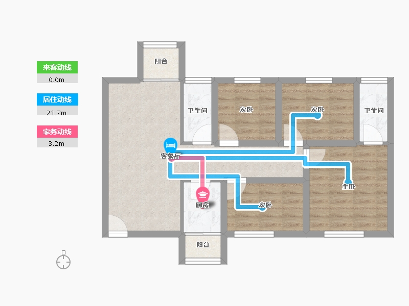 广东省-深圳市-宝利豪庭-67.59-户型库-动静线