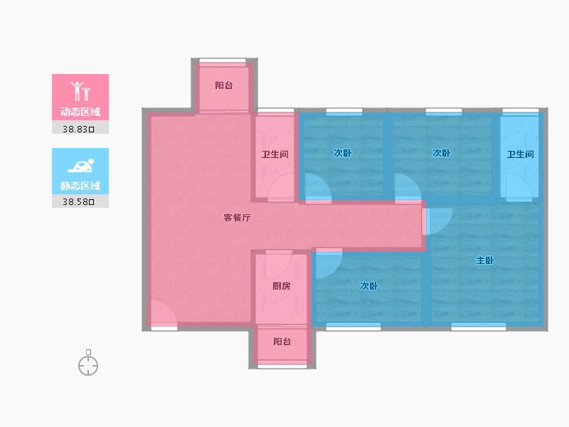 广东省-深圳市-宝利豪庭-67.59-户型库-动静分区