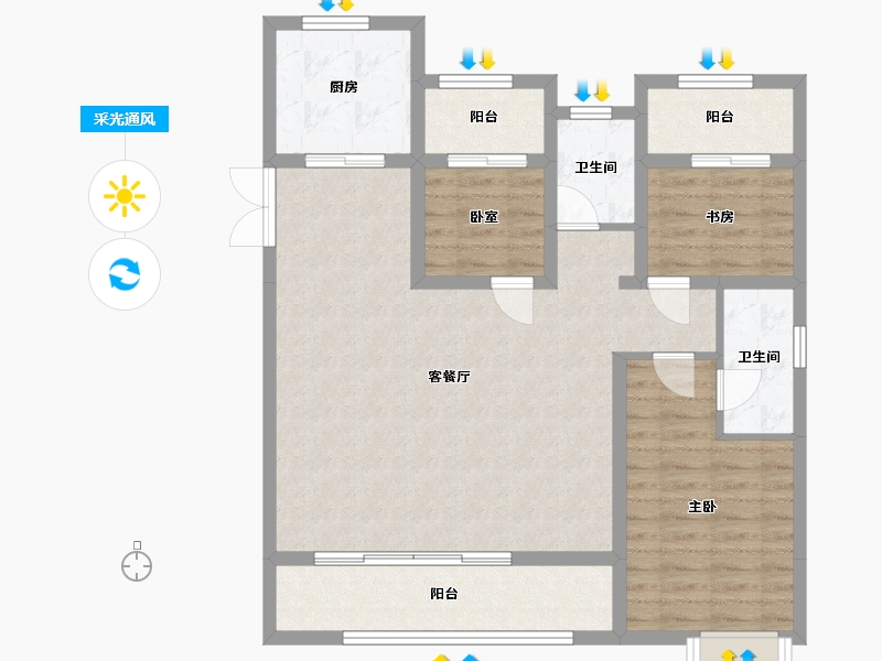 河北省-保定市-中房国府-96.00-户型库-采光通风