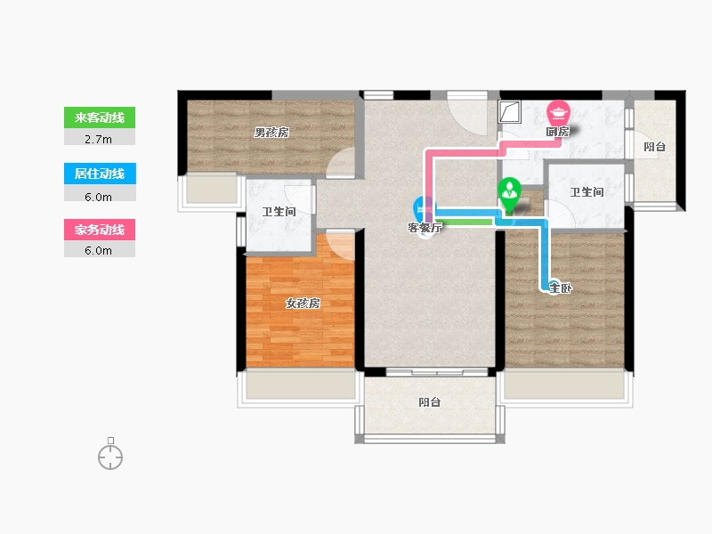 广东省-惠州市-碧桂园山河城-83.17-户型库-动静线