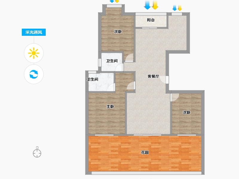 安徽省-马鞍山市-中丞国宾府-94.00-户型库-采光通风