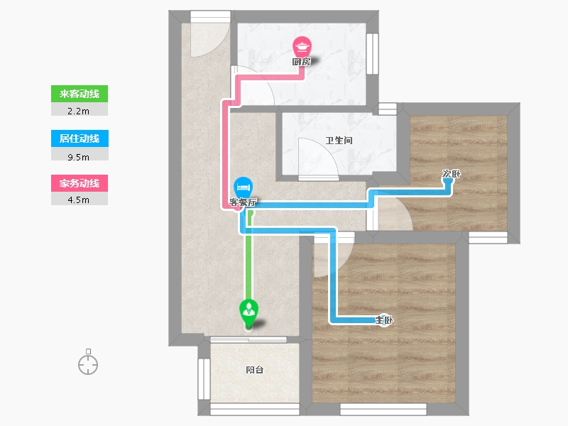 浙江省-杭州市-中兴景冉家园-35.79-户型库-动静线