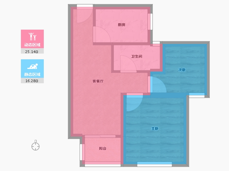 浙江省-杭州市-中兴景冉家园-35.79-户型库-动静分区