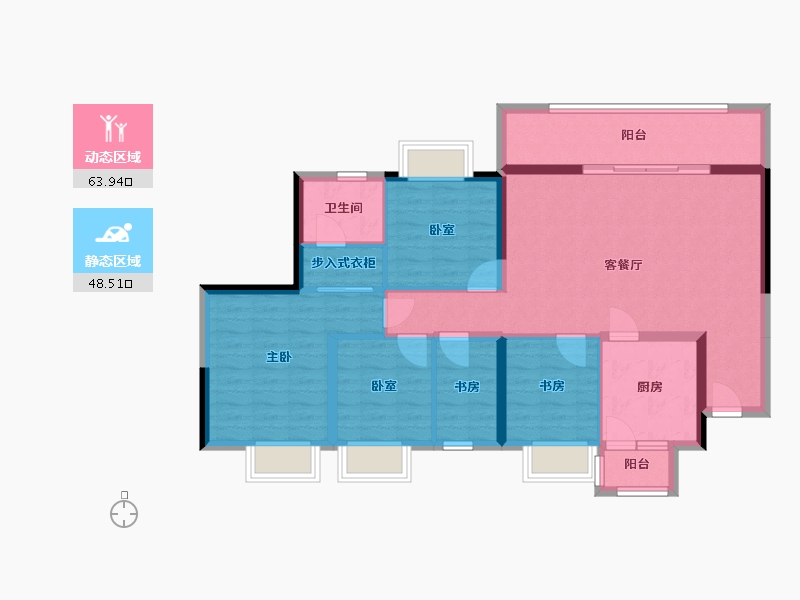 四川省-成都市-林语台-107.02-户型库-动静分区