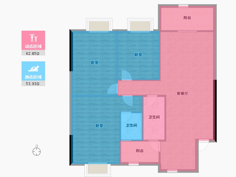 广西壮族自治区-柳州市-金绿洲小区-107.46-户型库-动静分区