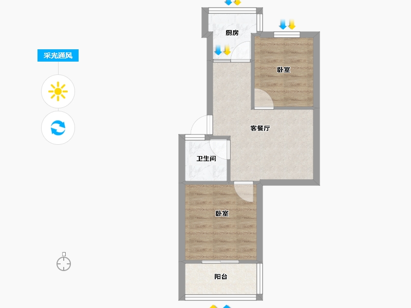 浙江省-宁波市-联丰北区-40.80-户型库-采光通风