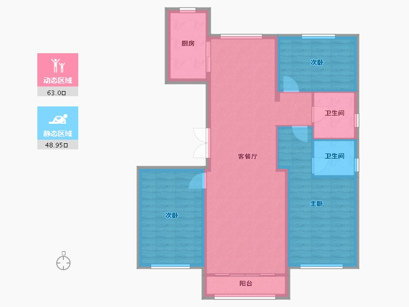 山西省-大同市-上华琚-111.96-户型库-动静分区