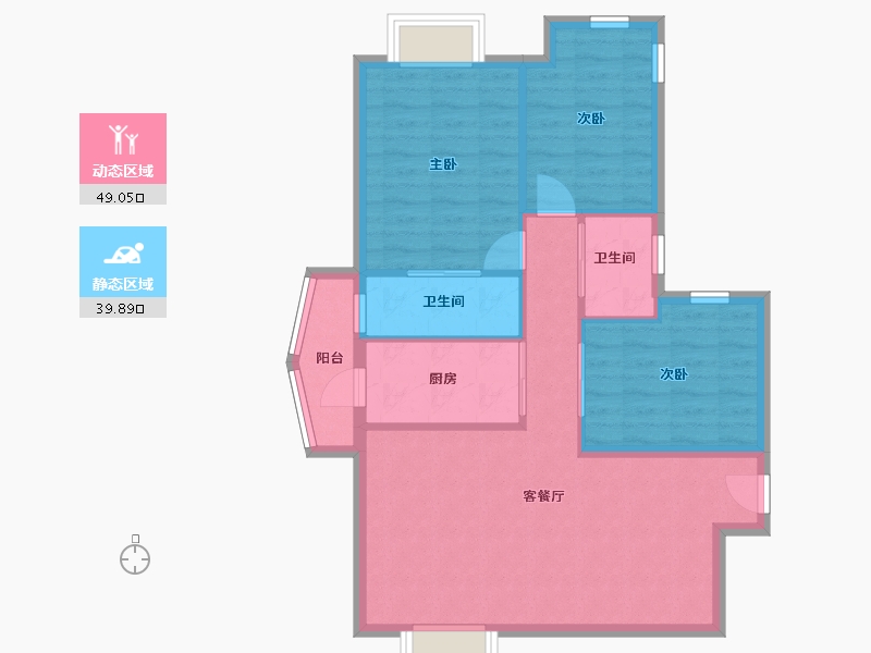 广东省-深圳市-皇御苑-80.33-户型库-动静分区