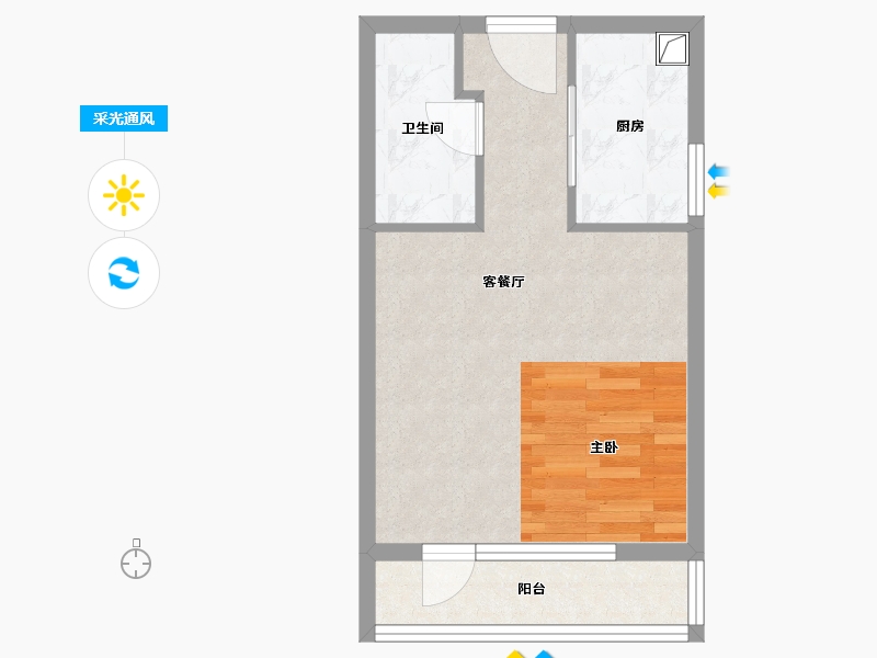 河北省-张家口市-京北尚阁-40.00-户型库-采光通风