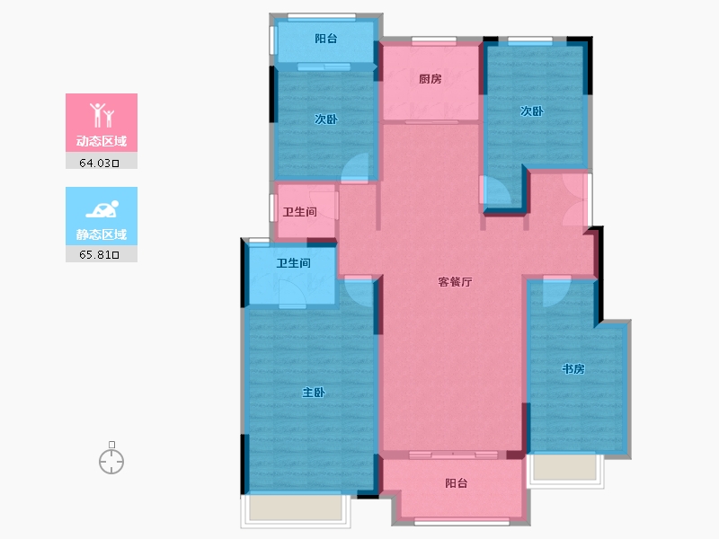 河南省-开封市-橄榄城-124.00-户型库-动静分区