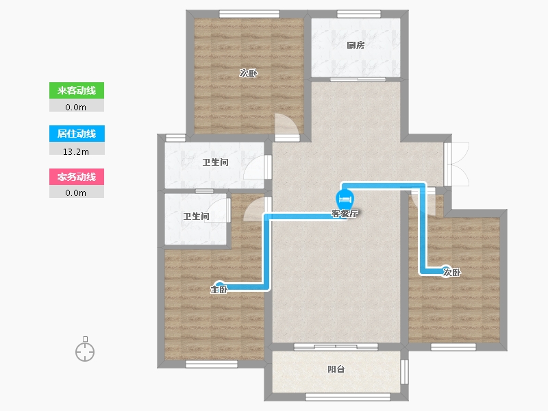 河北省-沧州市-中央公园-95.00-户型库-动静线