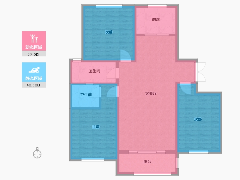 河北省-沧州市-中央公园-95.00-户型库-动静分区