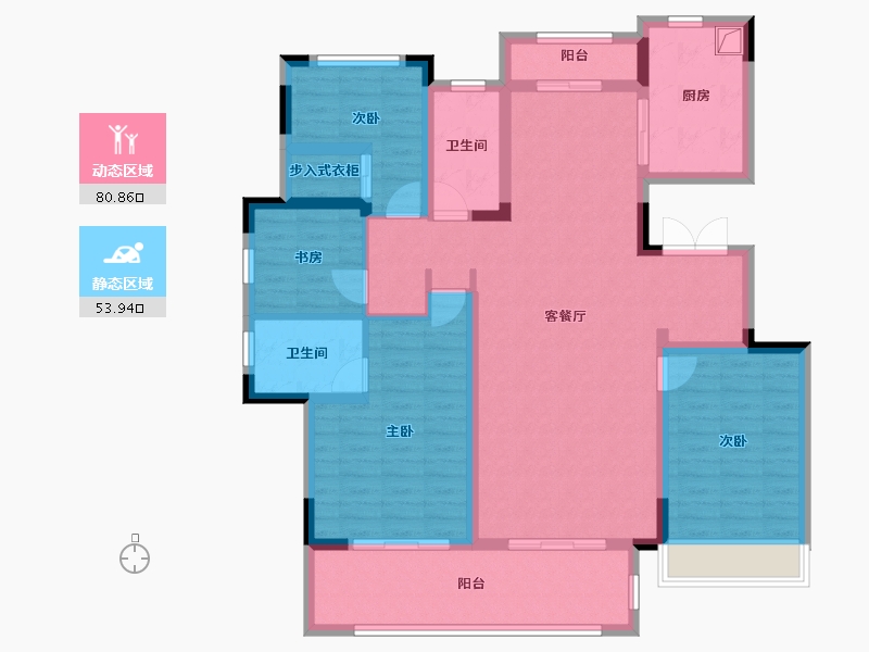 安徽省-阜阳市-绿明江南-120.00-户型库-动静分区