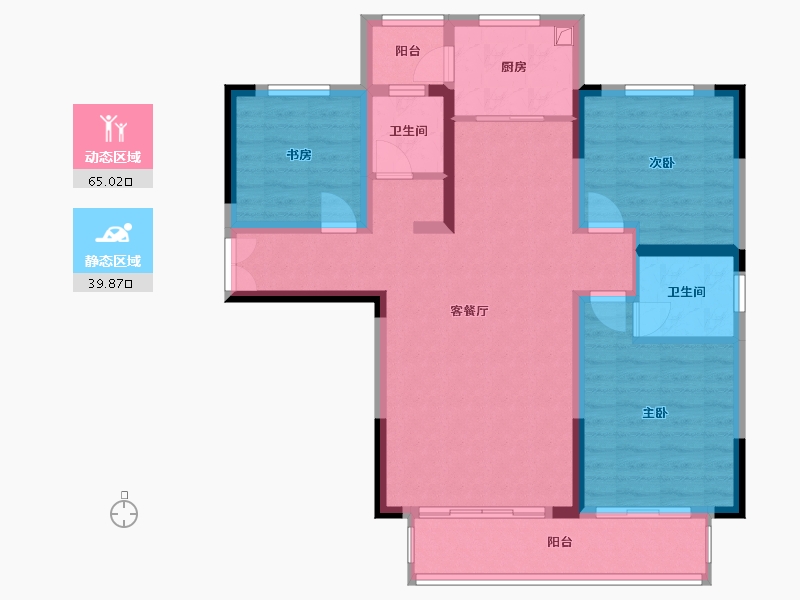 河南省-周口市-清华园-93.60-户型库-动静分区