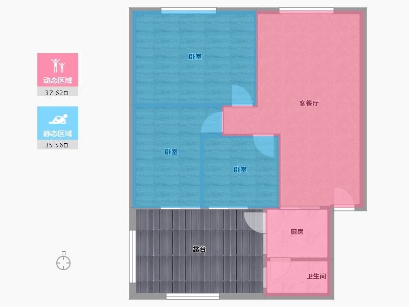 广东省-佛山市-碧翠豪城-82.93-户型库-动静分区