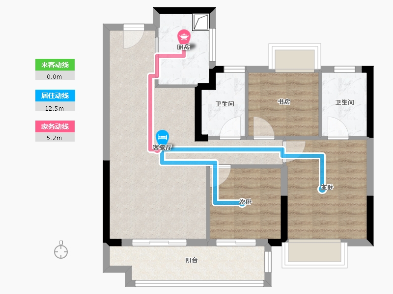 福建省-福州市-左海望悦-71.72-户型库-动静线