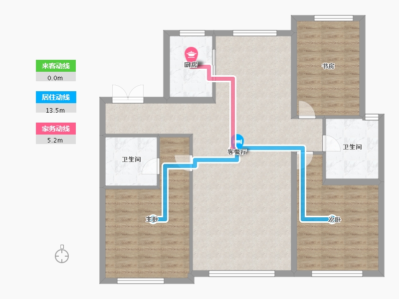 黑龙江省-牡丹江市-汇龙外滩-100.00-户型库-动静线