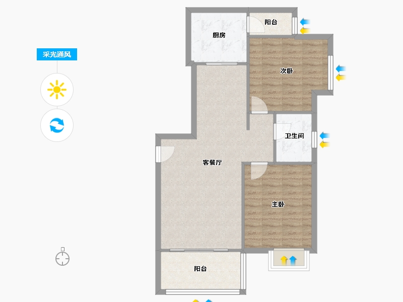 四川省-成都市-空港16区-79.00-户型库-采光通风