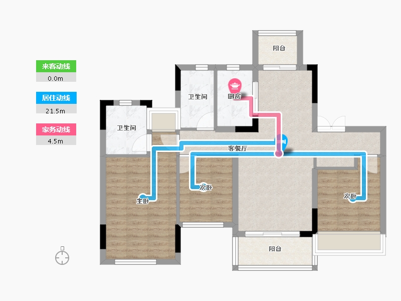 广东省-广州市-招商雍景湾-81.88-户型库-动静线