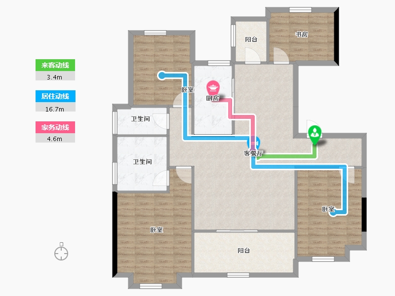 山东省-临沂市-凤凰水城-125.86-户型库-动静线