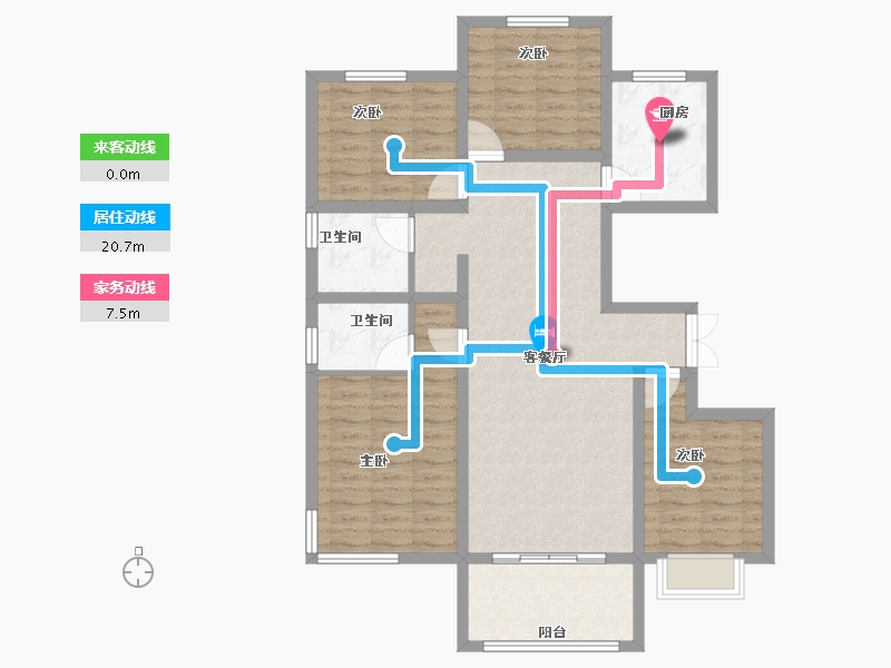 山东省-临沂市-房源印象雅园-102.99-户型库-动静线