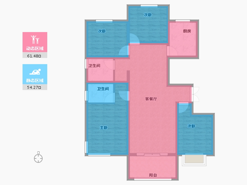 山东省-临沂市-房源印象雅园-102.99-户型库-动静分区