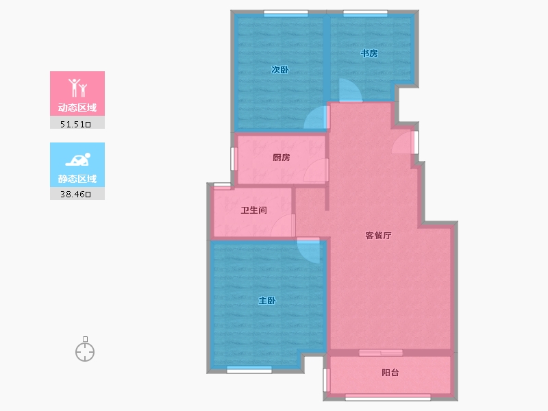 内蒙古自治区-赤峰市-金御华城-80.23-户型库-动静分区