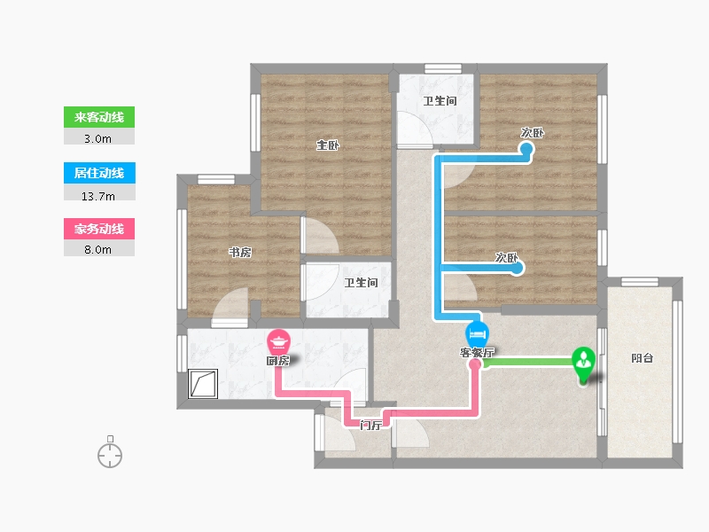 福建省-福州市-榕发夏荷郡-94.00-户型库-动静线