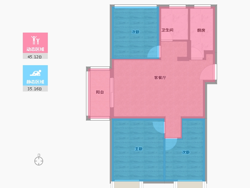 江苏省-南京市-九都荟-71.78-户型库-动静分区