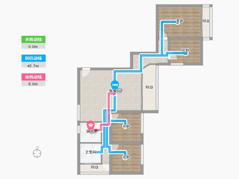 广东省-深圳市-罗湖区翠华花园-85.40-户型库-动静线